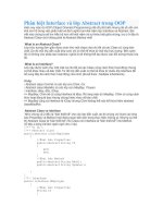 Kỹ thuật mạng :phân biệt interface và lớp abstract trong oop