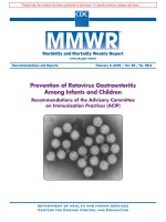 Prevention of Rotavirus Gastroenteritis Among Infants and Children: Recommendations of the Advisory Committee on Immunization Practices (ACIP) pot
