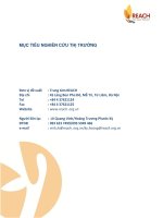 MỤC TIÊU NGHIÊN cứu THỊ TRƯỜNG