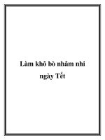 Làm khô bò nhâm nhi ngày Tết pptx