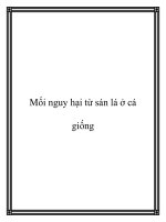 Mối nguy hại từ sán lá ở cá giống pptx