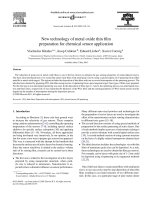new technology of metal oxide thin film preparation for chemical sensor application