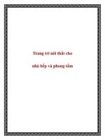 Trang trí nôi thất cho nhà bếp và phong tắm pdf