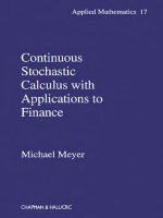 Continuous Stochastic Calculus with Applications to Finance docx