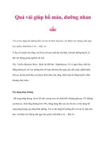 Quả vải giúp bổ máu, dưỡng nhan sắc ppt