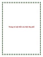 Trang trí nội thất của biệt thự phố pptx