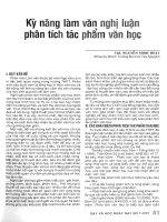 Báo cáo khoa học: Kỹ năng làm văn nghị luận phân tích tác phẩm văn học pot
