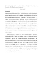 Understanding High Performance Work Systems: The Joint Contribution of Economics and Human Resource Management pptx