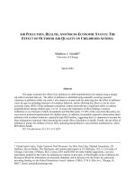 AIR POLLUTION, HEALTH, AND SOCIO-ECONOMIC STATUS: THE EFFECT OF OUTDOOR AIR QUALITY ON CHILDHOOD ASTHMA pptx