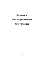 Summary of 2013 Budget Measures Policy Changes doc