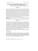 PHÂN LẬP VÀ TUYỂN CHỌN VI KHUẨN LACTIC CÓ KHẢ NĂNG SINH CHẤT KHÁNG KHUẨN doc