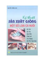 Kỹ thuật sản xuất giống một số loài cá nuôi potx