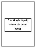 5 lời khuyên tiếp thị website của doanh nghiệp ppt