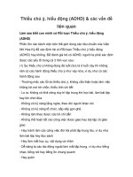 Thiếu chú ý, hiếu động (ADHD) & các vấn đề liên quan pdf