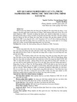 KẾT QUẢ KHẢO NGHIỆM HIỆU LỰC CỦA THUỐC MAPBOXER 30EC PHÒNG TRỪ MỐI CHO CÔNG TRÌNH XÂY DỰNG potx