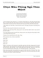 Chọn Màu Phòng Ngủ Theo Mệnh pot