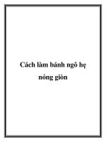 Cách làm bánh ngô hẹ nóng giòn ppt