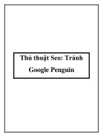 Thủ thuật Seo: Tránh Google Penguin pdf