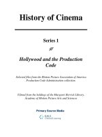 History of Cinema: Hollywood and the Production Code docx