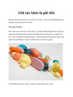 Giữ sức khỏe là giữ tiền pdf