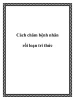 Cách chăm bệnh nhân rối loạn tri thức pdf