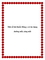Một số bài thuốc Đông y có tác dụng dưỡng mắt, sáng mắt pptx