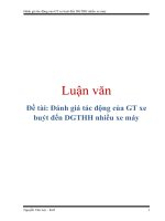 Đề tài: Đánh giá tác động của GT xe buýt đếnDGTHH nhiều xe máy pdf