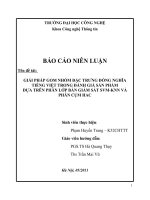 GIẢI PHÁP GOM NHÓM ĐẶC TRƯNG ĐỒNG NGHĨA  TIẾNG VIỆT TRONG ĐÁNH GIÁ SẢN PHẨM DỰA TRÊN PHÂN LỚP BÁN GIÁM SÁT SVM-KNN VÀ  PHÂN CỤM HAC