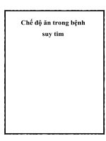 Chế độ ăn trong bệnh suy tim doc