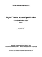 Digital Cinema System Specification Compliance Test Plan potx