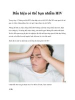 Dấu hiệu có thể bạn nhiễm HIV ppt