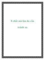 8 chất mà làn da cần tránh xa docx