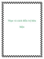 Mụn và cách điều trị hữu hiệu pptx