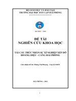 Tái cấu trúc nhân sự Xí nghiệp xếp dỡ Hoàng Diệu - Cảng Hải Phòng.