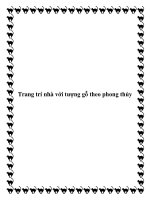 Trang trí nhà với tượng gỗ theo phong thủy pptx