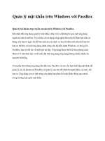 Quản lý mật khẩu trên Windows với PassBox pptx