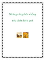 Những công thức chống nếp nhăn hiệu quả ppt