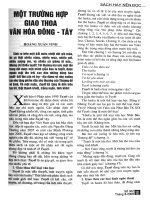 Báo cáo khoa học: Một trường hợp giao thoa văn hóa Đông- Tây ppt