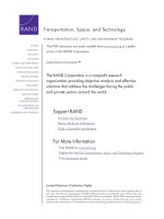 A RAND INFRASTRUCTURE, SAFETY, AND ENVIRONMENT PROGRAM Transportation, Space, and Technology pot