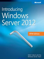 Introducing Windows Server 2012 RTM Edition docx