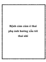 Bệnh cảm cúm ở thai phụ ảnh hưởng xấu tới thai nhi potx