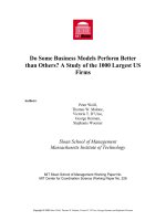 Do Some Business Models Perform Better than Others? A Study of the 1000 Largest US Firms doc
