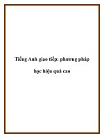 Tiếng Anh giao tiếp: phương pháp học hiệu quả cao ppt