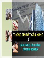 thông tin bất cân xứng & cấu trúc tài chính doanh nghiệp