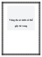Vàng da sơ sinh có thể gây tử vong ppt
