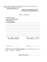 MẪU PHIẾU THẨM ĐỊNH DỰ THẢO VĂN BẢN QUY PHẠM PHÁP LUẬT pptx