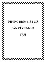 NHỮNG HIỂU BIẾT CƠ BẢN VỀ CÚM GIA CẦM pdf