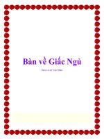 Bàn về Giấc Ngủ ppt