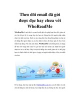 Theo dõi email đã gửi được đọc hay chưa với WhoReadMe pdf