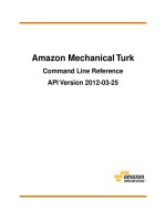 Amazon Mechanical Turk Command Line Reference API Version 2012-03-25 doc